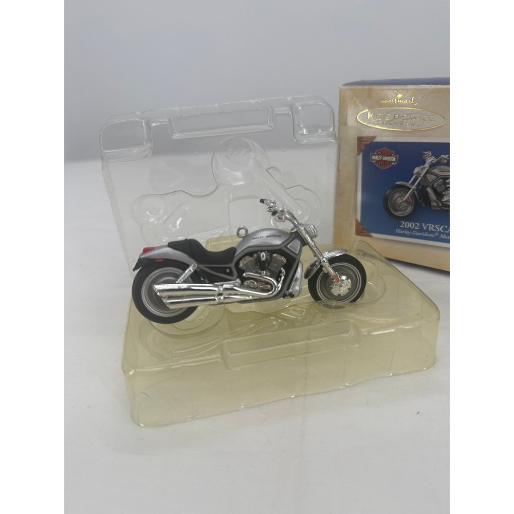Hallmark Keepsake 2004 Harley-Davidson 2002 VRSCA V-Rod Ornament Silver Die-Cast - Picture 8 of 16